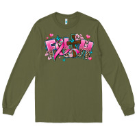 Army Green cancer faith cross Long Sleeve Tee - AdoDesignShop