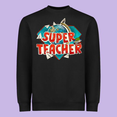 Super Teacher Heavyweight Sweatshirt Designed By Texasbilliewilder