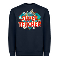 Navy super teacher Heavyweight Sweatshirt - texasbilliewilder
