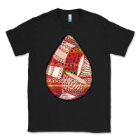 Black african fabric pattern teardrop earrings 3 Classic Tee - BundleAndBundleShop