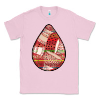 Bubblegum Pink african fabric pattern teardrop earrings 3 Classic Tee - BundleAndBundleShop