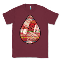 Burgundy african fabric pattern teardrop earrings 3 Classic Tee - BundleAndBundleShop