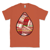 Copper african fabric pattern teardrop earrings 3 Classic Tee - BundleAndBundleShop