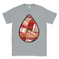 Heather Grey african fabric pattern teardrop earrings 3 Classic Tee - BundleAndBundleShop