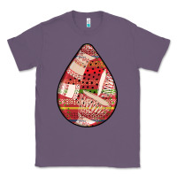 Lavender african fabric pattern teardrop earrings 3 Classic Tee - BundleAndBundleShop