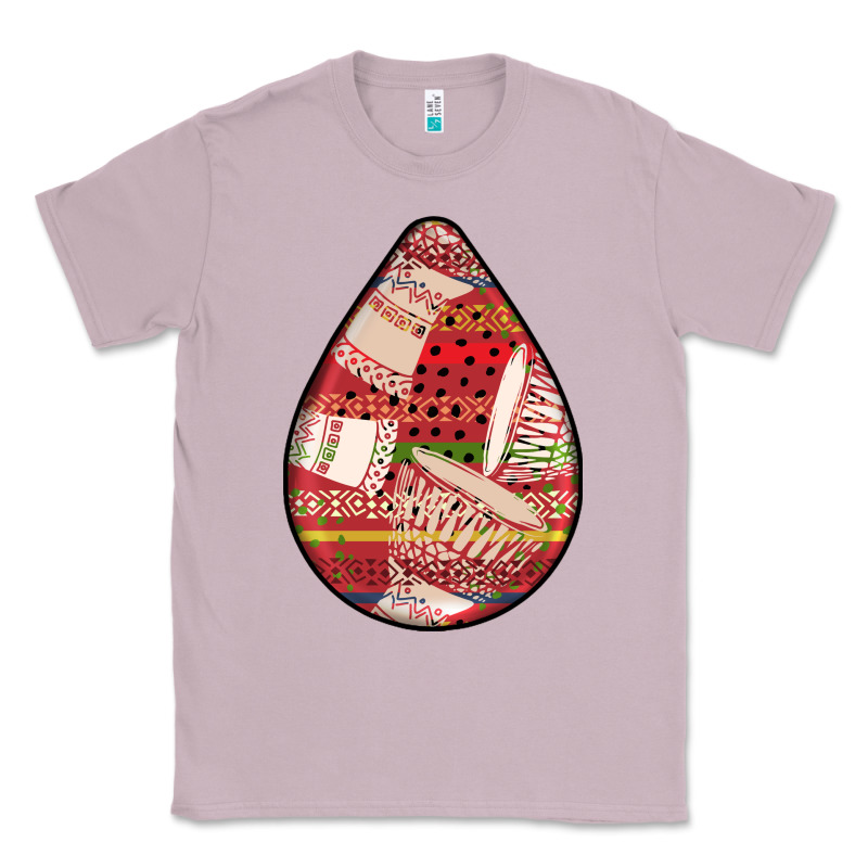 African Fabric Pattern Teardrop Earrings 3 Classic Tee by BundleAndBundleShop | Teevron