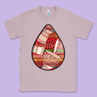 African Fabric Pattern Teardrop Earrings 3 Classic Tee Designed By Bundleandbundleshop
