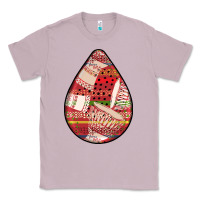 Lilac african fabric pattern teardrop earrings 3 Classic Tee - BundleAndBundleShop