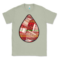 Matcha african fabric pattern teardrop earrings 3 Classic Tee - BundleAndBundleShop