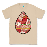 Mushroom african fabric pattern teardrop earrings 3 Classic Tee - BundleAndBundleShop
