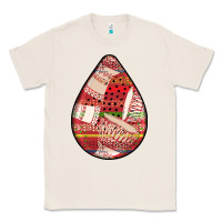 Natural african fabric pattern teardrop earrings 3 Classic Tee - BundleAndBundleShop