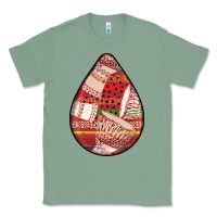 Sage african fabric pattern teardrop earrings 3 Classic Tee - BundleAndBundleShop