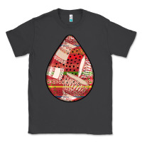 Smoke african fabric pattern teardrop earrings 3 Classic Tee - BundleAndBundleShop