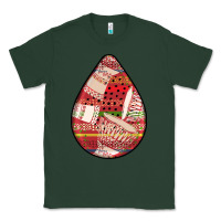 Sports Green african fabric pattern teardrop earrings 3 Classic Tee - BundleAndBundleShop