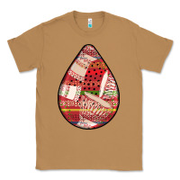 Toasted Coconut african fabric pattern teardrop earrings 3 Classic Tee - BundleAndBundleShop