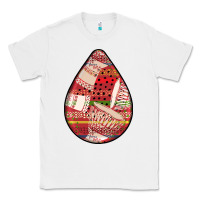 White african fabric pattern teardrop earrings 3 Classic Tee - BundleAndBundleShop