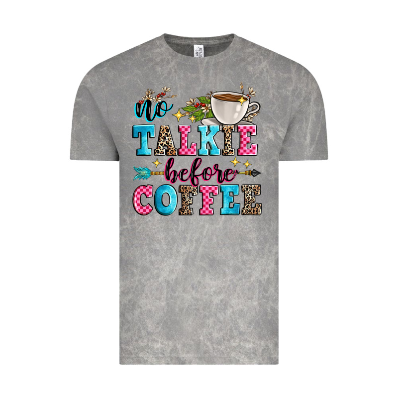 No Talkie Before Coffee Vintage Tee by Zillion Design Studio | Teevron