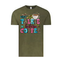 Vintage Olive no talkie before coffee Vintage Tee - Zillion Design Studio