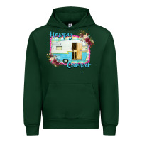 Forest Green Happy Camper With Flowers Urban Hoodie - Bettercallsaul