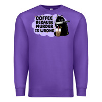 Purple coffee because murder is wrong Premium Sweatshirt - MaliasSmallBusiness