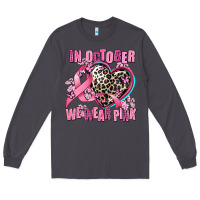 Smoke western leopard  in october we wear pink heart Long Sleeve Tee - AdoDesignShop