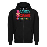 Black candy cane and pink nutcracker ado Zipper Hoodie - AdoDesignShop