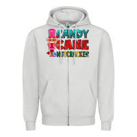 Dove Grey candy cane and pink nutcracker ado Zipper Hoodie - AdoDesignShop