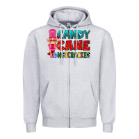 Heather Grey candy cane and pink nutcracker ado Zipper Hoodie - AdoDesignShop