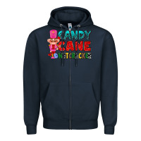 Navy candy cane and pink nutcracker ado Zipper Hoodie - AdoDesignShop