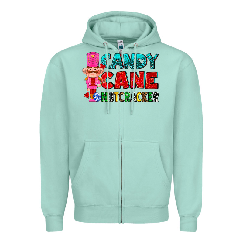 Candy Cane And Pink Nutcracker Ado Zipper Hoodie by AdoDesignShop | Teevron