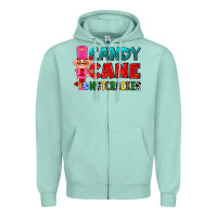 Seafoam candy cane and pink nutcracker ado Zipper Hoodie - AdoDesignShop