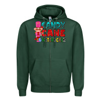 Sports Green candy cane and pink nutcracker ado Zipper Hoodie - AdoDesignShop