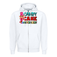 White candy cane and pink nutcracker ado Zipper Hoodie - AdoDesignShop