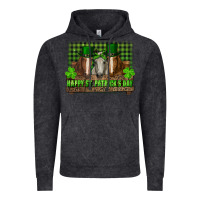 Vintage Black happy st. patrick's day horses with leprechaun hat and bandana Vintage Hoodie - RanaPortraitStore