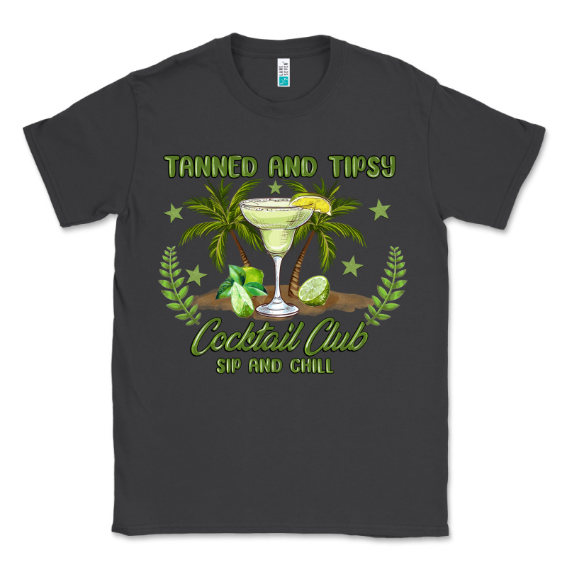 Tanned And Tipsy Cocktail Club Sip And Chill Classic Tee by JahusDesignShop | Teevron