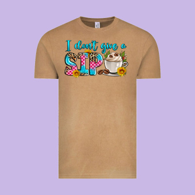 I Don't Give A Sip Vintage Tee Designed By Zillion Design Studio