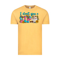 Vintage Mustard i don't give a sip Vintage Tee - Zillion Design Studio