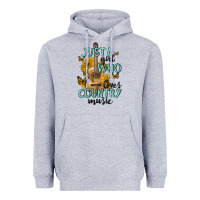 Heather Grey just a girl who loves country music Heavyweight Hoodie - MaliasSmallBusiness