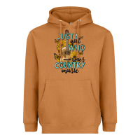 Just A Girl Who Loves Country Music Heavyweight Hoodie | Teevron