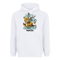 White just a girl who loves country music Heavyweight Hoodie - MaliasSmallBusiness