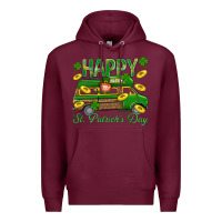 Burgundy Happy St. Patricks Day Premium Hoodie - BundleAndBundleShop