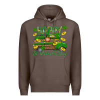 Coffee Happy St. Patricks Day Premium Hoodie - BundleAndBundleShop