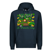 Navy Happy St. Patricks Day Premium Hoodie - BundleAndBundleShop