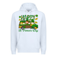 White Happy St. Patricks Day Premium Hoodie - BundleAndBundleShop