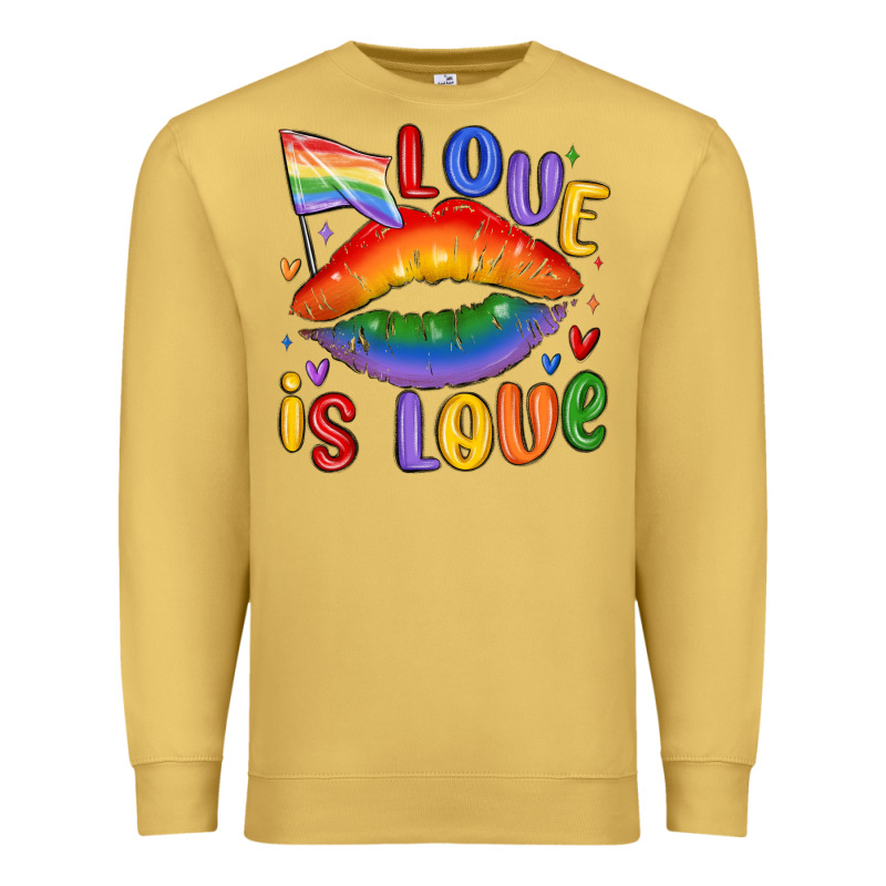 Love Is Love Lips Premium Sweatshirt by MaliasSmallBusiness | Teevron