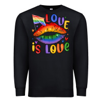 Black love is love lips Premium Sweatshirt - MaliasSmallBusiness