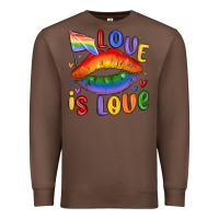 Chestnut love is love lips Premium Sweatshirt - MaliasSmallBusiness