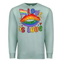 Seafoam love is love lips Premium Sweatshirt - MaliasSmallBusiness