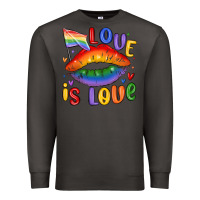 Smoke love is love lips Premium Sweatshirt - MaliasSmallBusiness