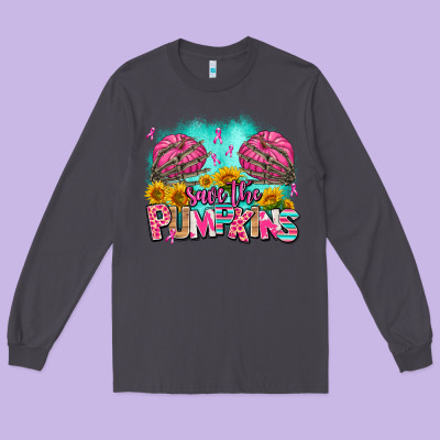 Save The Pumpkins Long Sleeve Tee Designed By Adodesignshop